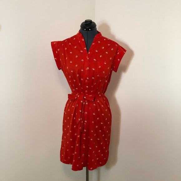 Vintage Dresses & Skirts - Vintage red graphic dress